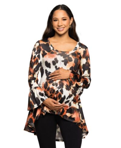Женский топ 24seven Comfort Apparel Maternity Scoop Neck Bell Sleeve Top