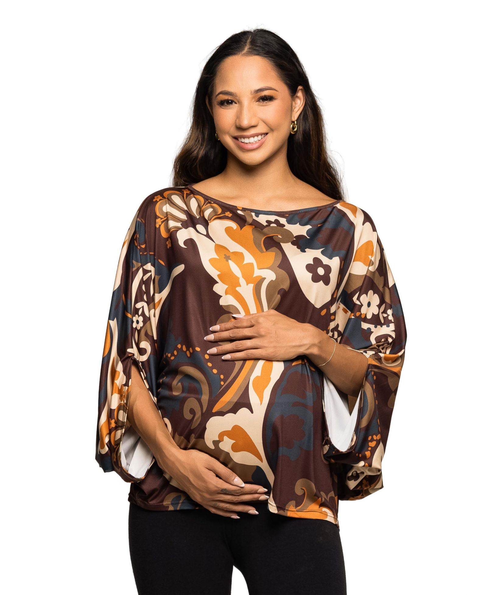 Женский топ 24seven Comfort Apparel Maternity Dolman Sleeve
