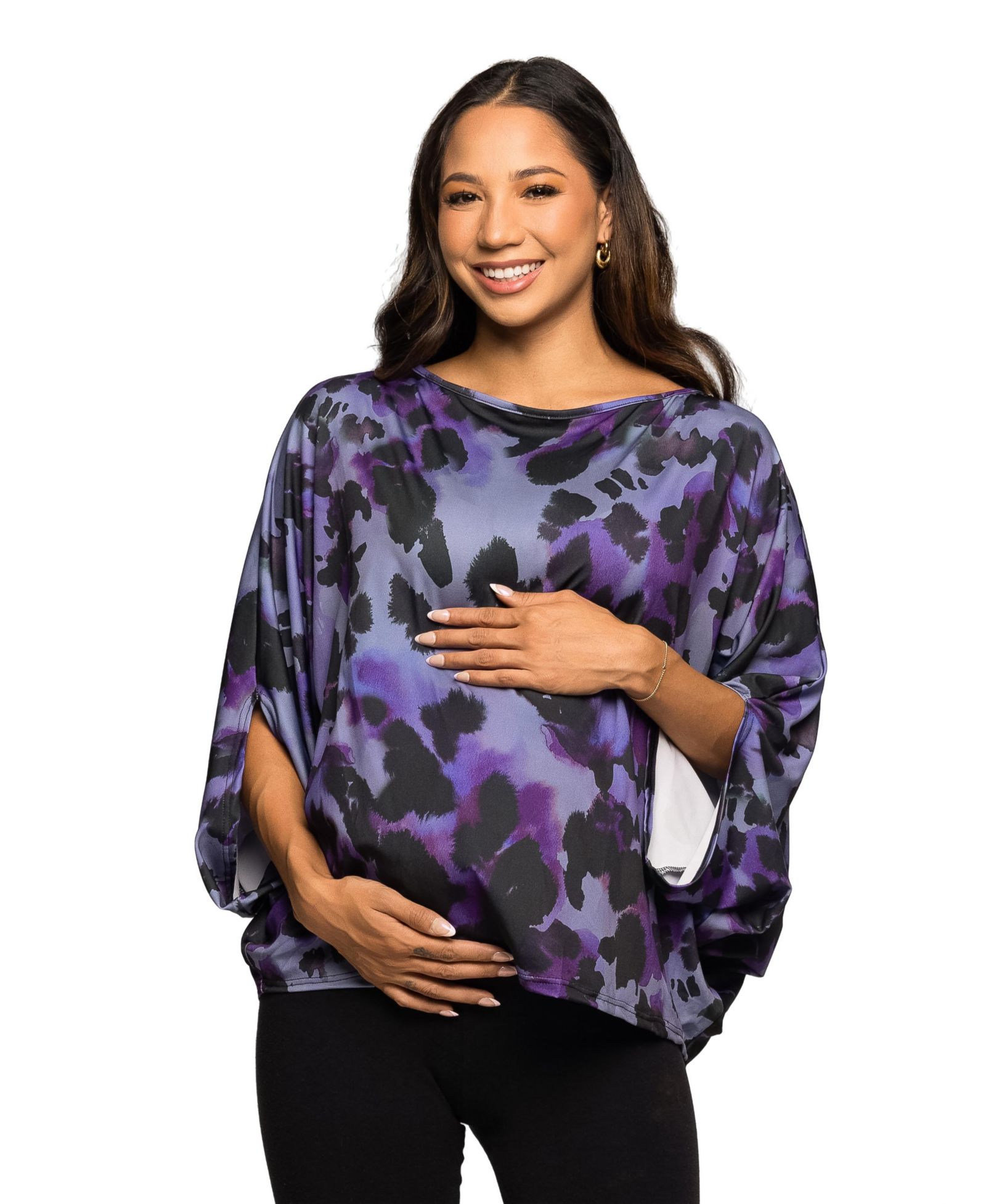 24seven Comfort Apparel Женский топ для беременных с вырезом лодочкой