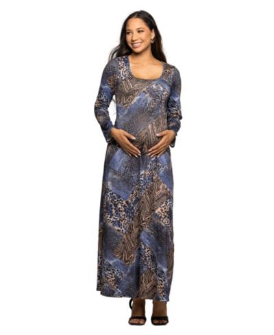 Женское платье 24seven Comfort Apparel Maternity Blue Animal Print