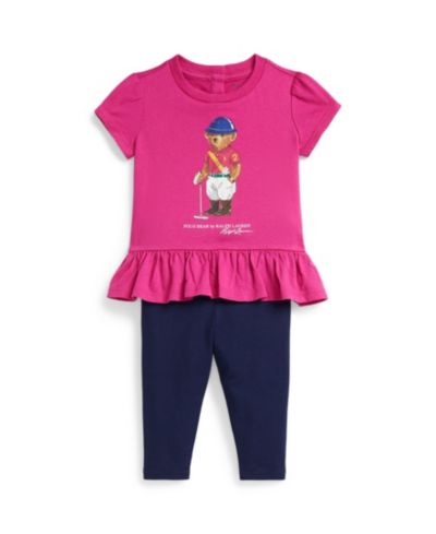 Polo Ralph Lauren Детский комплект из топа Polo Bear и леггинсов, 2-Piece Set