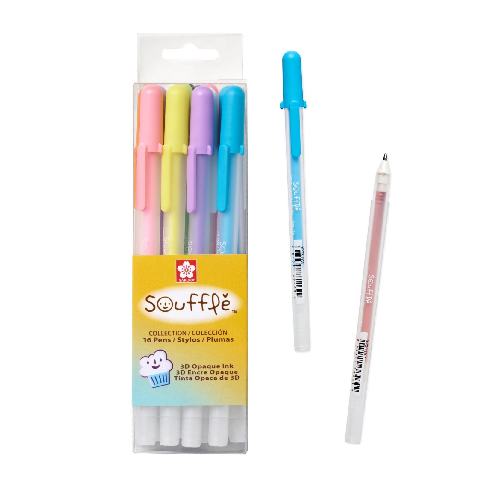 Набор перманентных маркеров Sakura 16-Piece Souffle Cube Collection 3-D Opaque Ink Pen Set