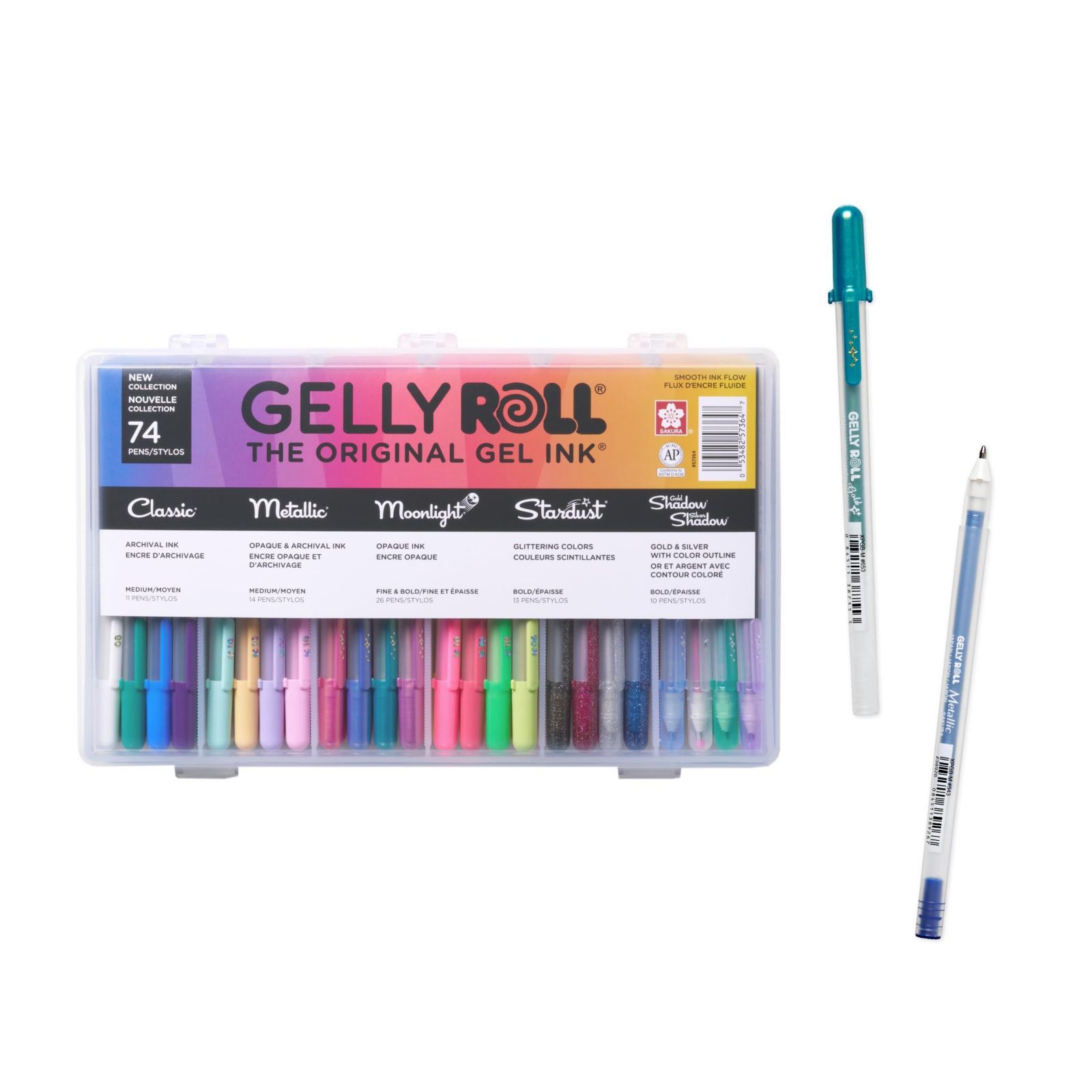Набор гелевых ручек Sakura Gelly Roll, 74 шт