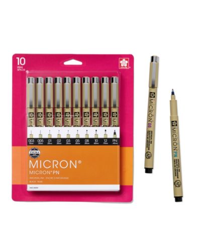 Набор маркеров Sakura Pigma Micron Black Ink Multi-tip, 10 Pack