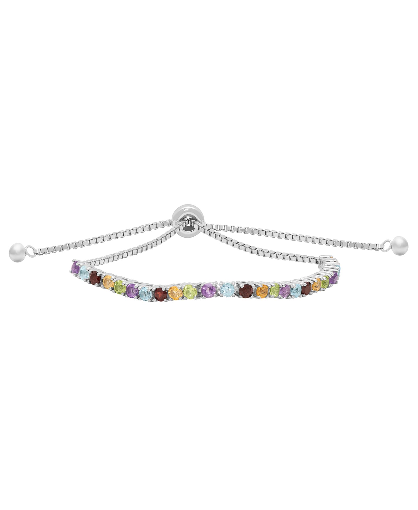 Macy's Multi-Stones Bolo Bracelet (1.84 ct. t.w.) in Sterling Silver