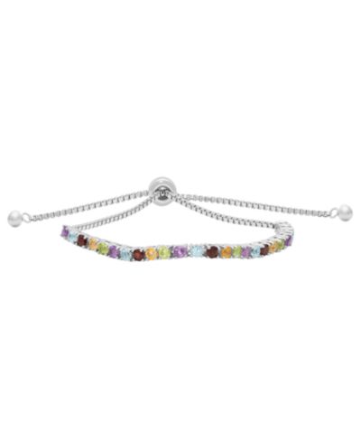 Macy's Multi-Stones Bolo Bracelet (1.84 ct. t.w.) in Sterling Silver