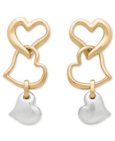 kate spade new york Amour Two-Tone Linear Earrings