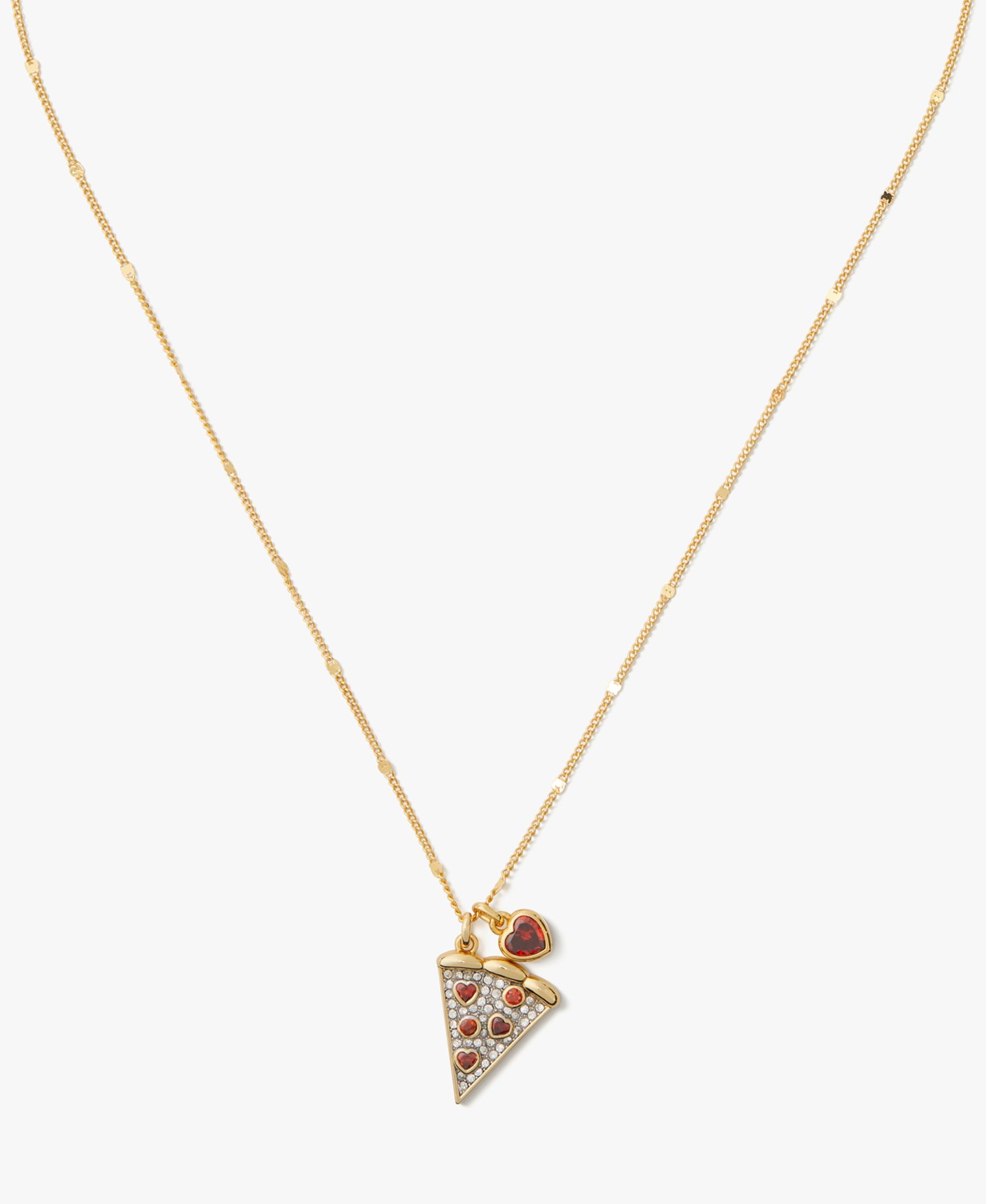 Подвеска-кулон kate spade new york Cubic Zirconia and Glass Pizza My Heart