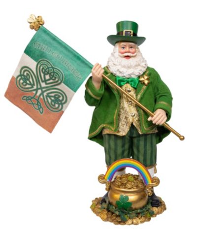 Kurt Adler 11" Fabriché Musical Irish Santa