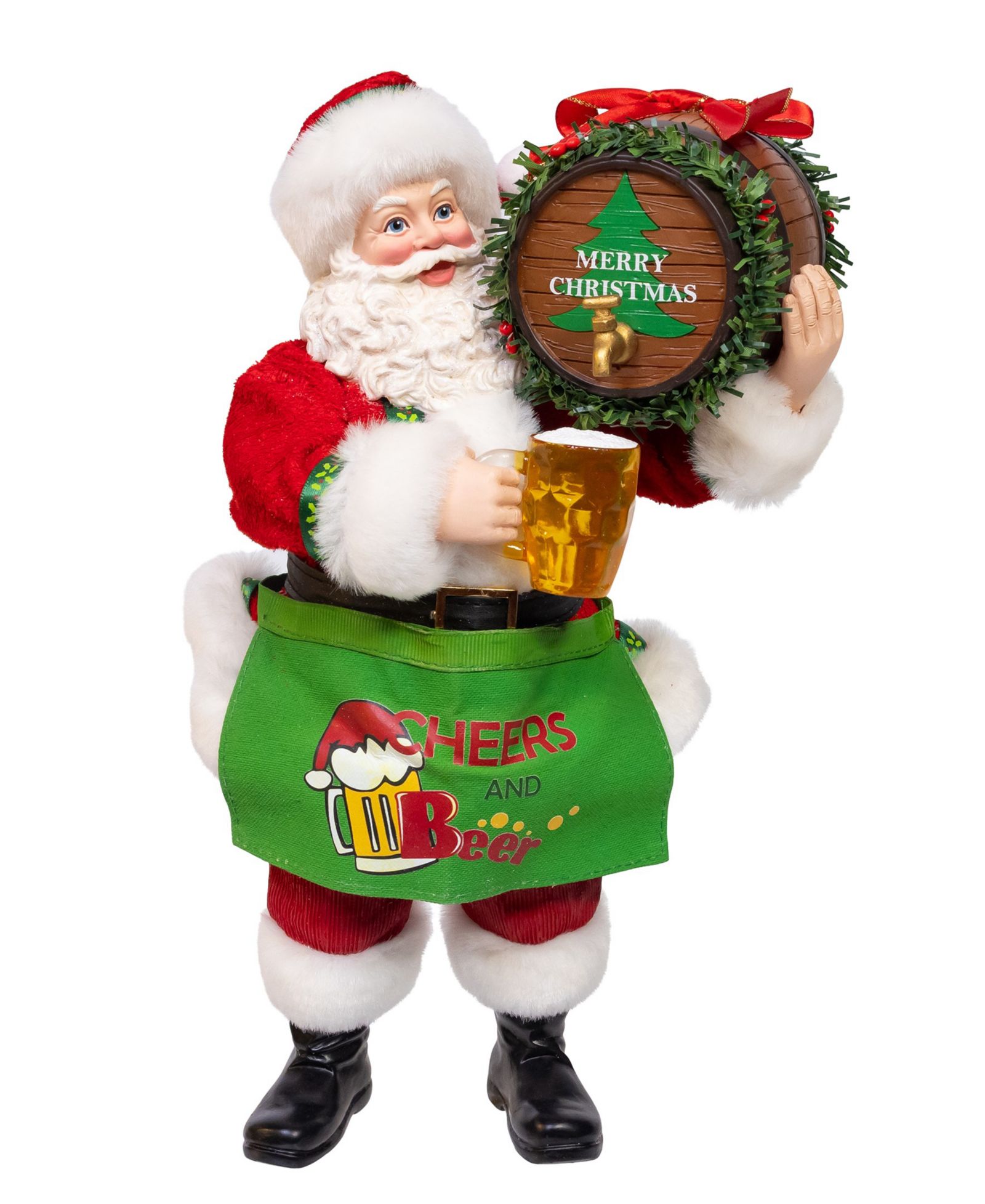 Рождественская фигурка Kurt Adler Fabriché Santa с бочкой