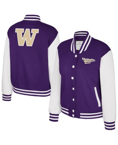 Женская флисовая куртка Colosseum Purple Washington Huskies French Baguette Full Snap