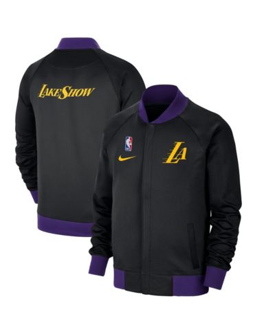 Nike Мужская черная куртка Los Angeles Lakers 2024/25 City Edition Authentic Showtime Performance Full-Zip