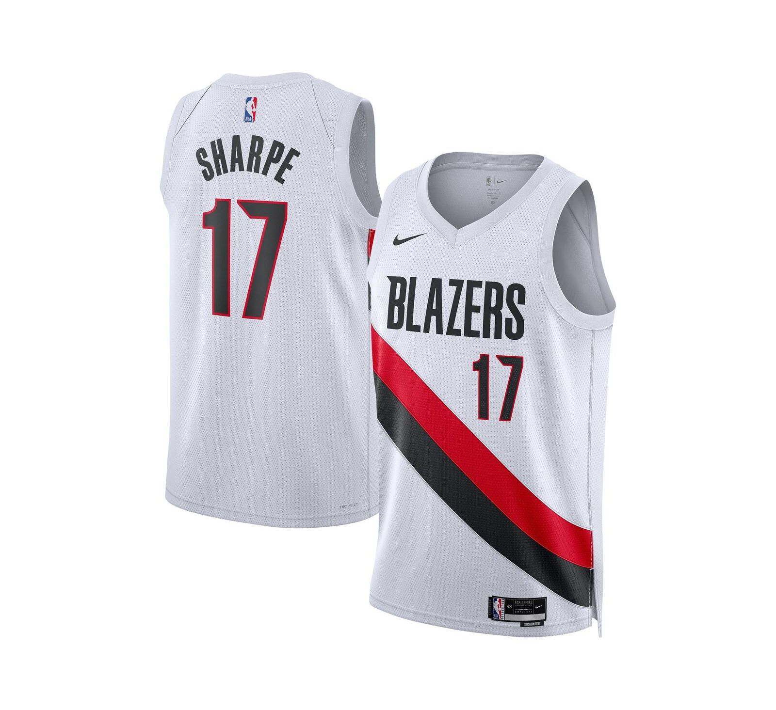 Мужская и женская игровая джерси Nike Shaedon Sharpe White Portland Trail Blazers Swingman Player