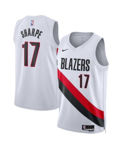 Мужская и женская игровая джерси Nike Shaedon Sharpe White Portland Trail Blazers Swingman Player