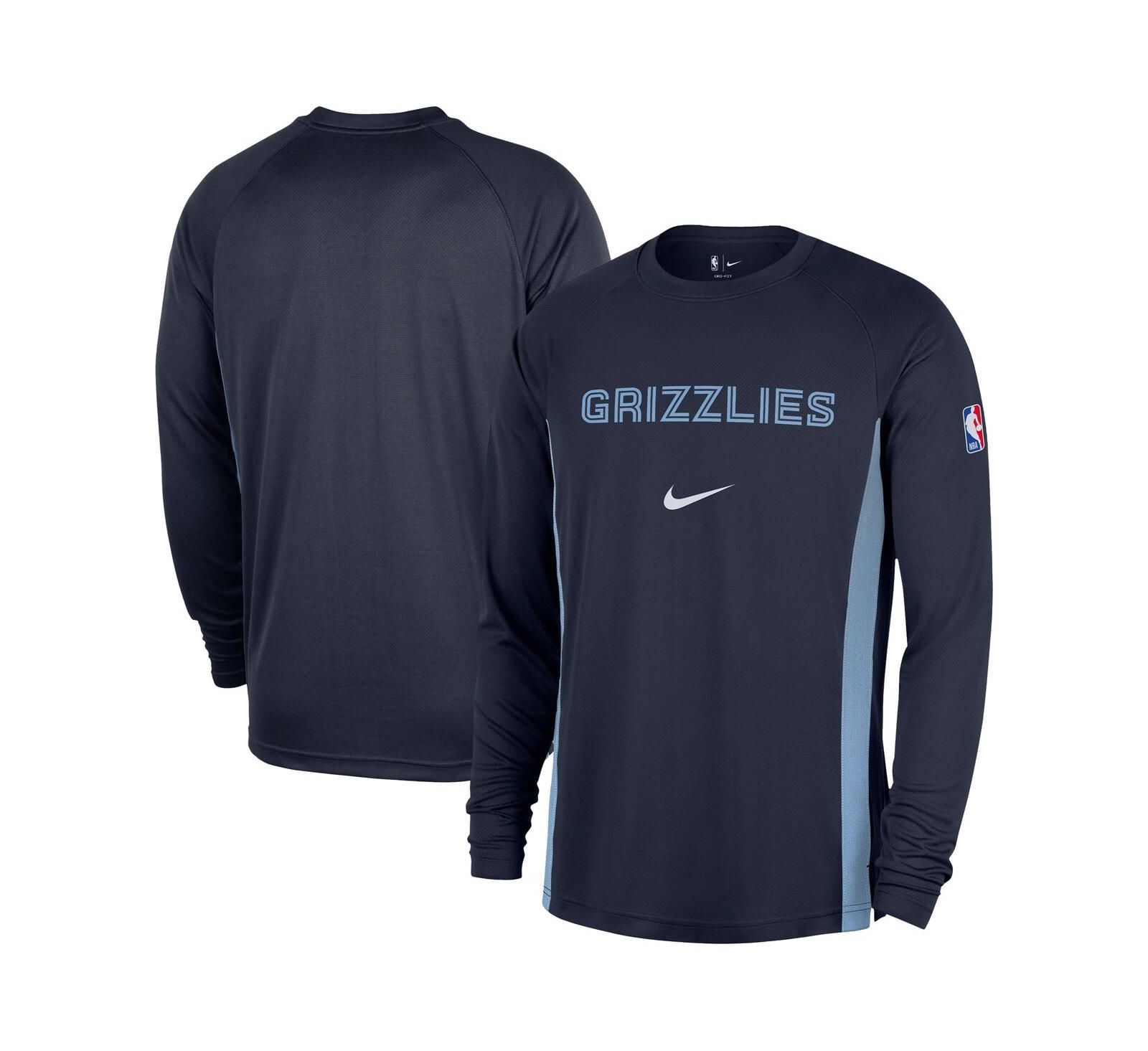 Мужская футболка Nike Memphis Grizzlies 2025/26 Authentic Pre-Game Legend Dri-FIT с длинным рукавом