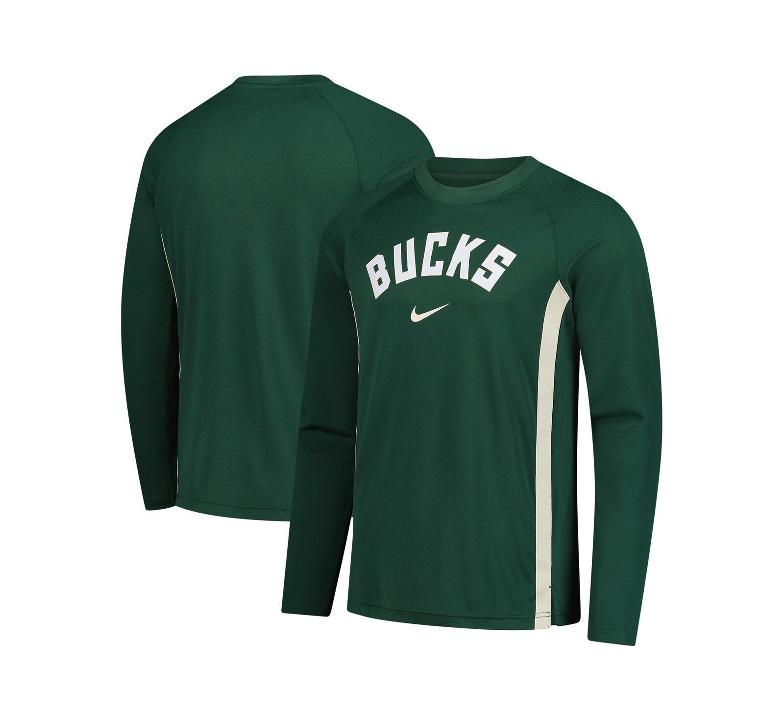 Nike Men's Hunter Green Milwaukee Bucks 2025/26 Authentic Pre-Game Legend Dri-FIT Long Sleeve Shooting T-Shirt