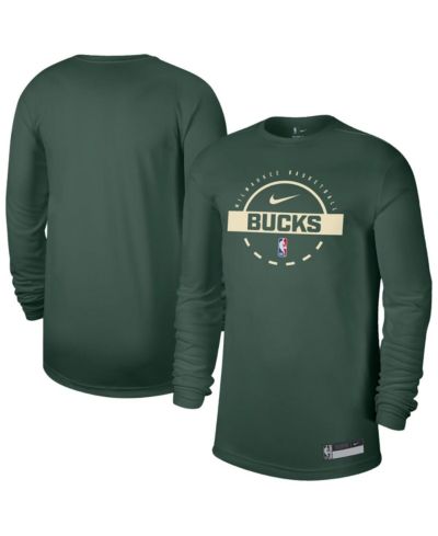 Nike Мужская футболка Milwaukee Bucks 2025/26 On-Court Flare Performance Long Sleeve Hunter Green