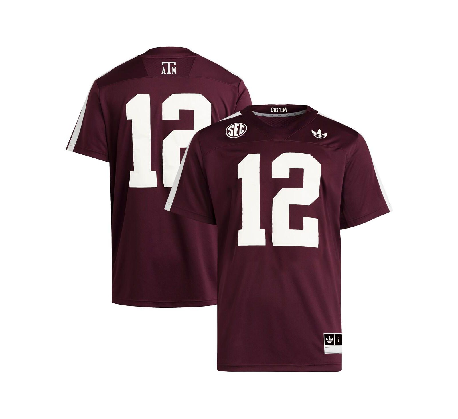 Adidas Men's 12 Maroon Texas A&M Aggies Premier Strategy Jersey