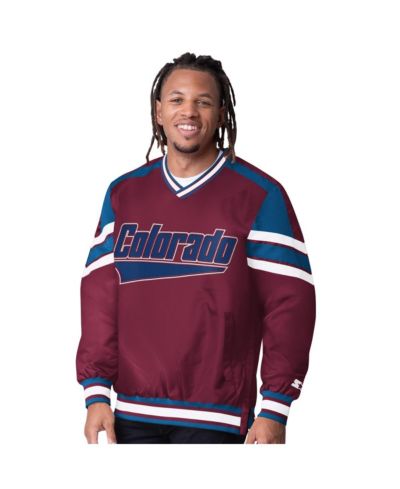 Мужская куртка-пуловер Starter Burgundy Colorado Avalanche Reliever V-Neck