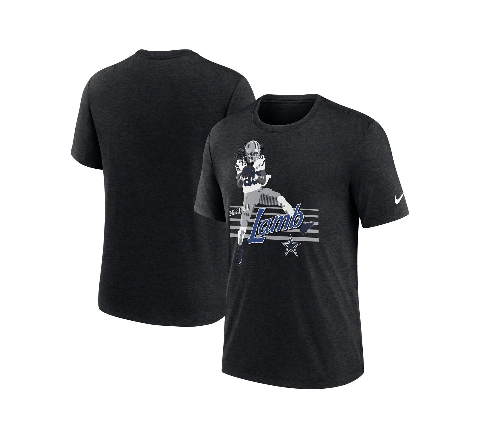 Футболка Nike Men's CeeDee Lamb Heather Black Dallas Cowboys Player Graphic