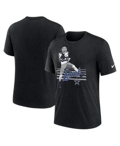 Nike Men's CeeDee Lamb Heather Black Dallas Cowboys Player Graphic T-Shirt