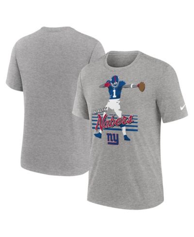 Nike Men's Malik Nabers Heather Gray New York Giants Player Graphic T-Shirt
