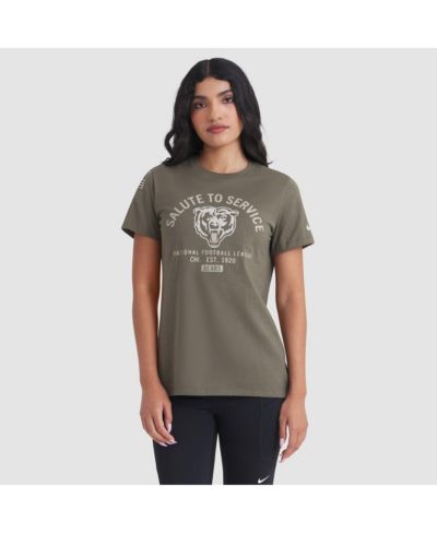 Nike женская футболка Chicago Bears 2025 Salute to Service Sideline в цвете Olive