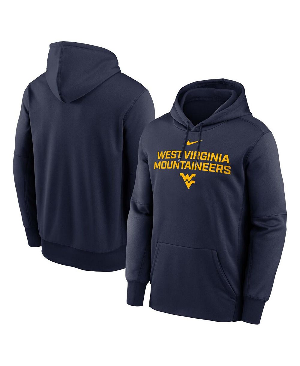 Nike мужское худи с капюшоном West Virginia Mountaineers, темно-синее