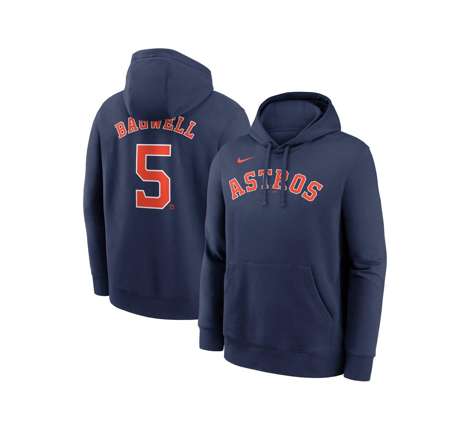 Nike Men's Jeff Bagwell Navy Houston Astros Retired Player Name & Number Club Pullover Hoodie