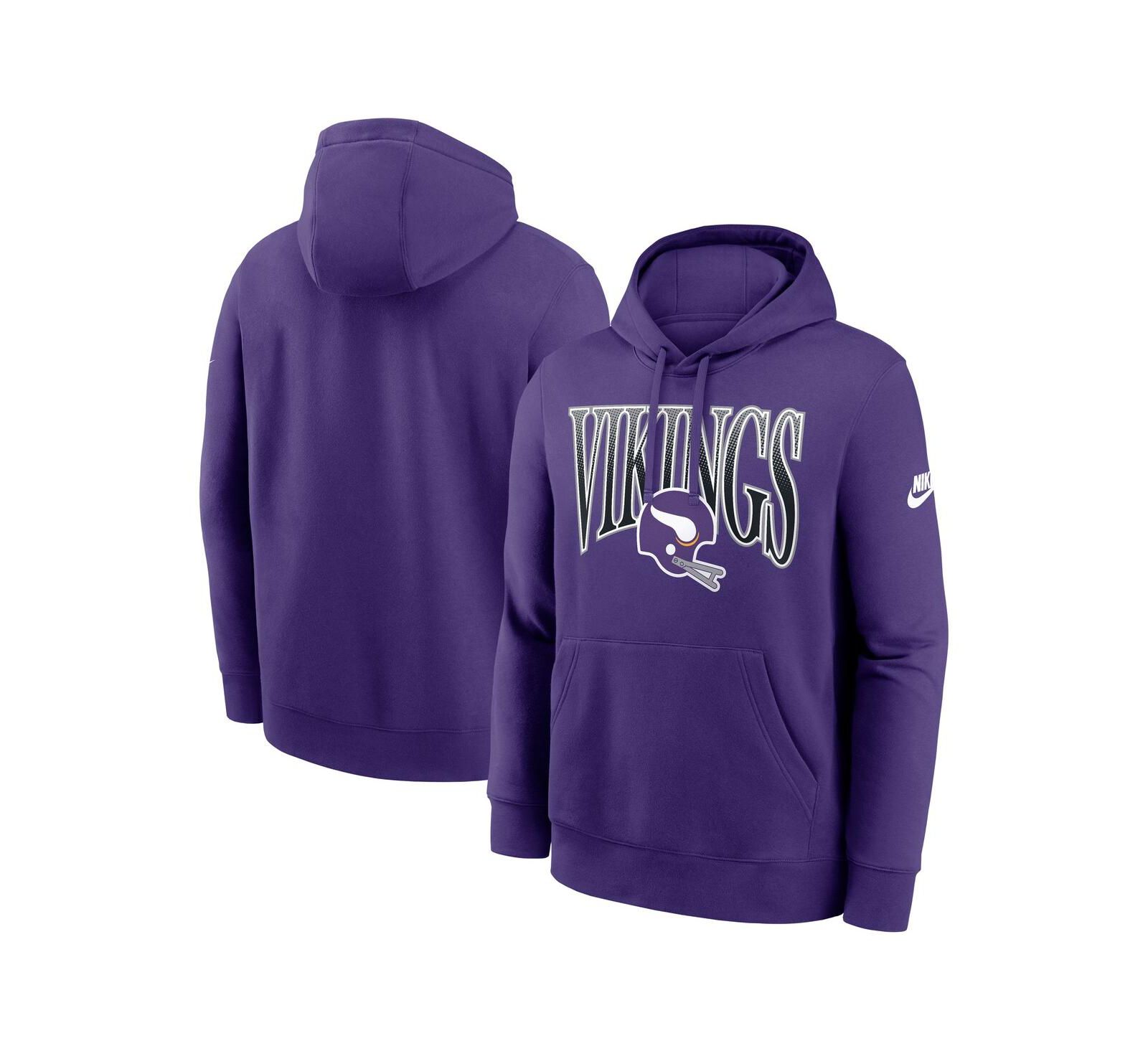 Мужское худи Nike Minnesota Vikings Full Blitz Club Fleece Pullover Purple