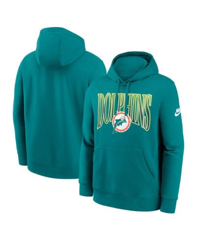 Мужское худи Nike Aqua Miami Dolphins Full Blitz Club Fleece Pullover