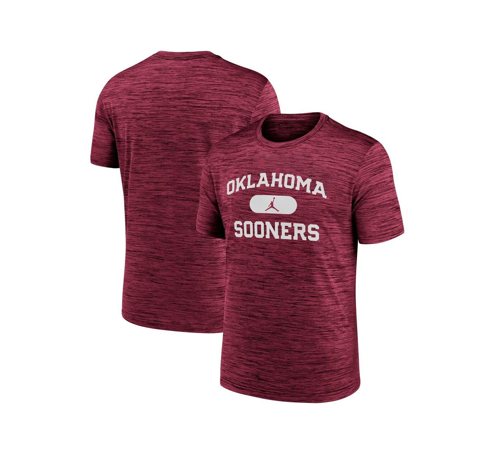 Jordan Мужская футболка Jordan Crimson Oklahoma Sooners Velocity Mascot Dri-FIT