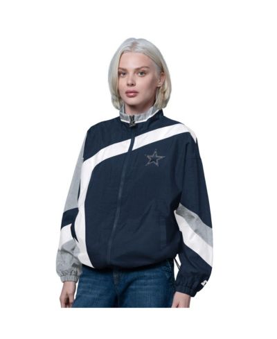 Женская ветровка Starter Navy/Silver Dallas Cowboys 1st Quarter Full-Zip