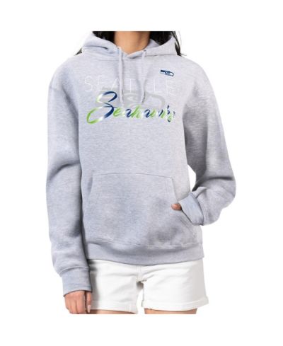 G-III 4Her by Carl Banks Women's Gray Seattle Seahawks Shadow Logo Fleece Pullover Hoodie