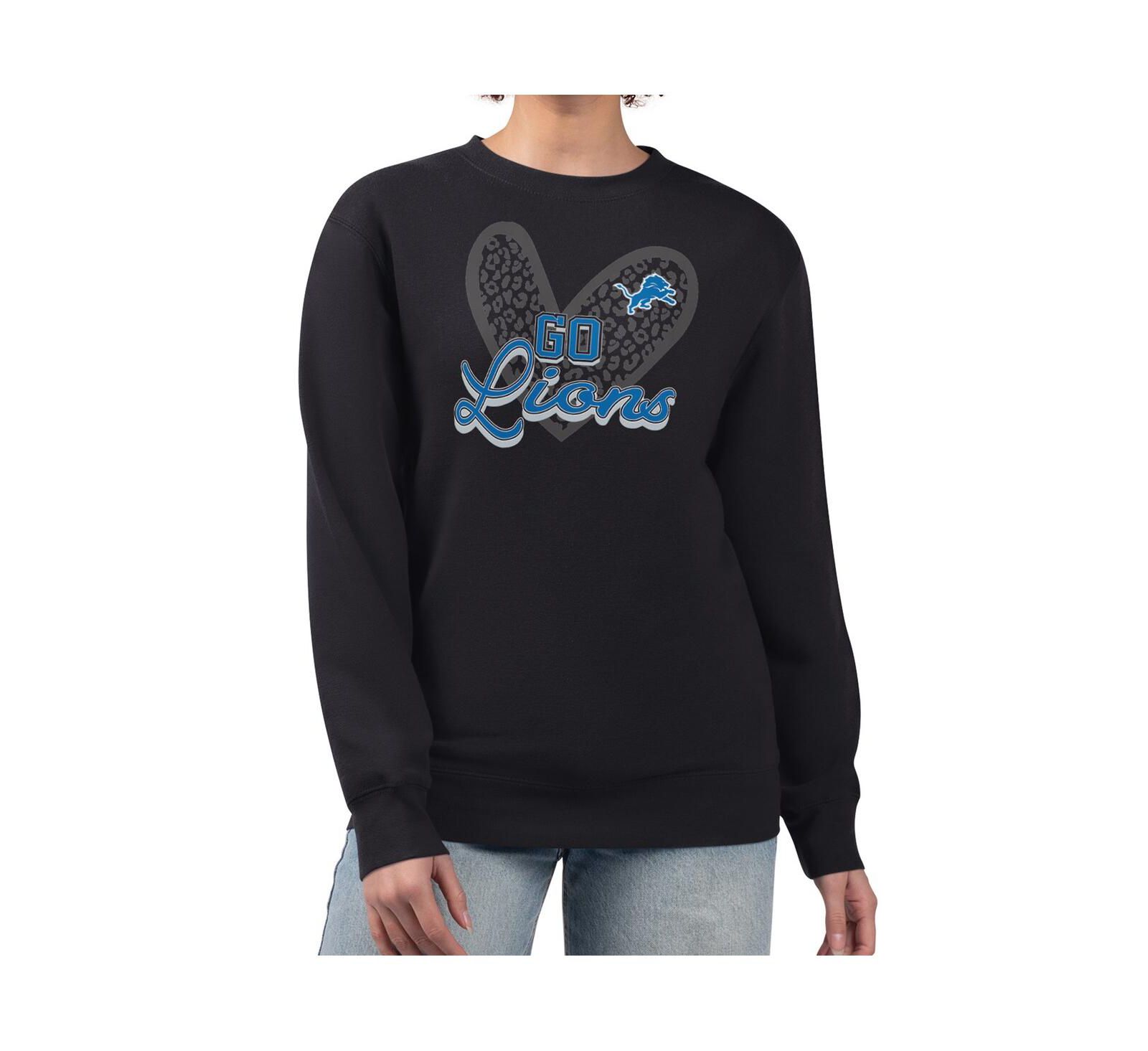 G-III 4Her by Carl Banks Женская толстовка Detroit Lions Leopard Heart