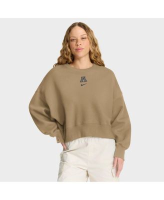 Nike Women's Tan Arizona Wildcats Oversized Phoenix 2-Hit Pullover Sweatshirt