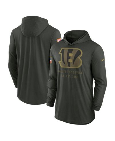 Nike Мужское худи Nike Cincinnati Bengals 2025 Salute to Service Dri-FIT Forest Green