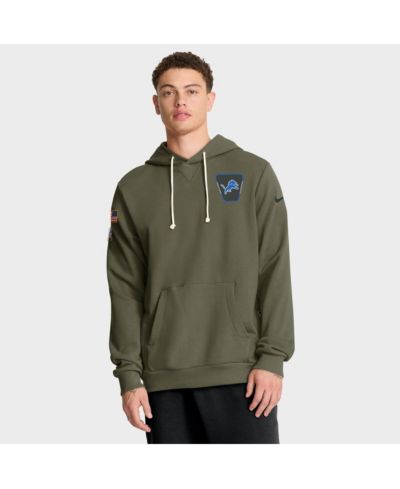 Мужская худи Nike Olive Detroit Lions 2025 Salute to Service Sideline Standard Issue Dri-FIT
