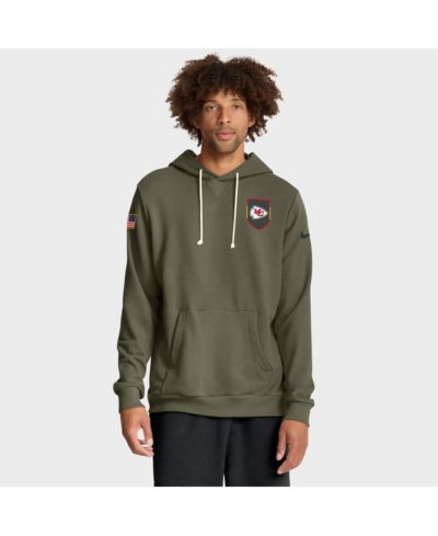 Nike Men's Olive Kansas City Chiefs 2025 Salute to Service Sideline Standard Issue Dri-FIT Hoodie