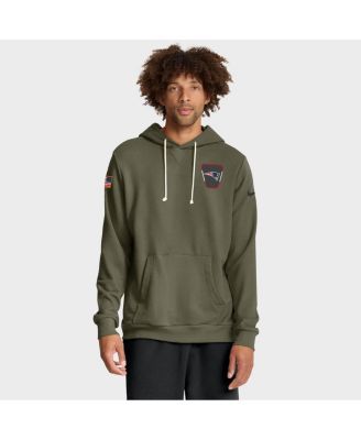 Мужская толстовка Nike New England Patriots 2025 Salute to Service Dri-FIT Hoodie Olive