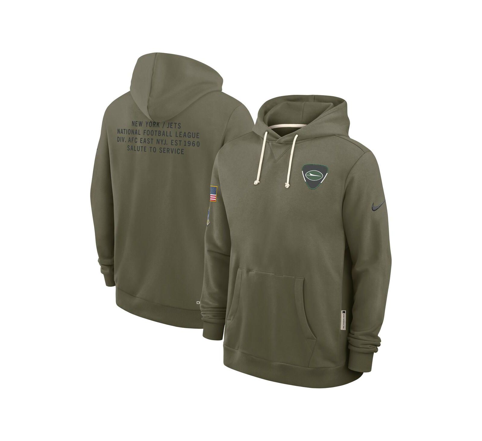 Nike Men's Olive New York Jets 2025 Salute to Service Sideline Standard Issue Dri-FIT Hoodie
