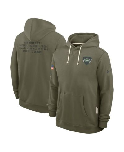 Мужское худи Nike Olive New York Jets 2025 Salute to Service Dri-FIT