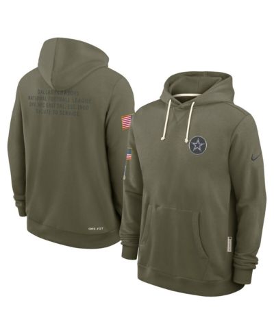 Nike Мужской худи Dallas Cowboys 2025 Salute to Service Dri-FIT оливковый