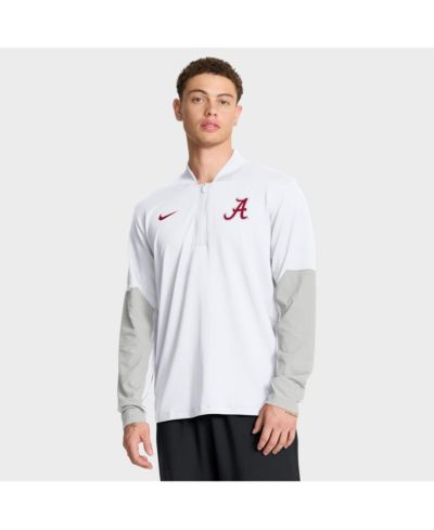 Nike Men's White Alabama Crimson Tide One Goal Performance Half-Zip Pullover Hoodie