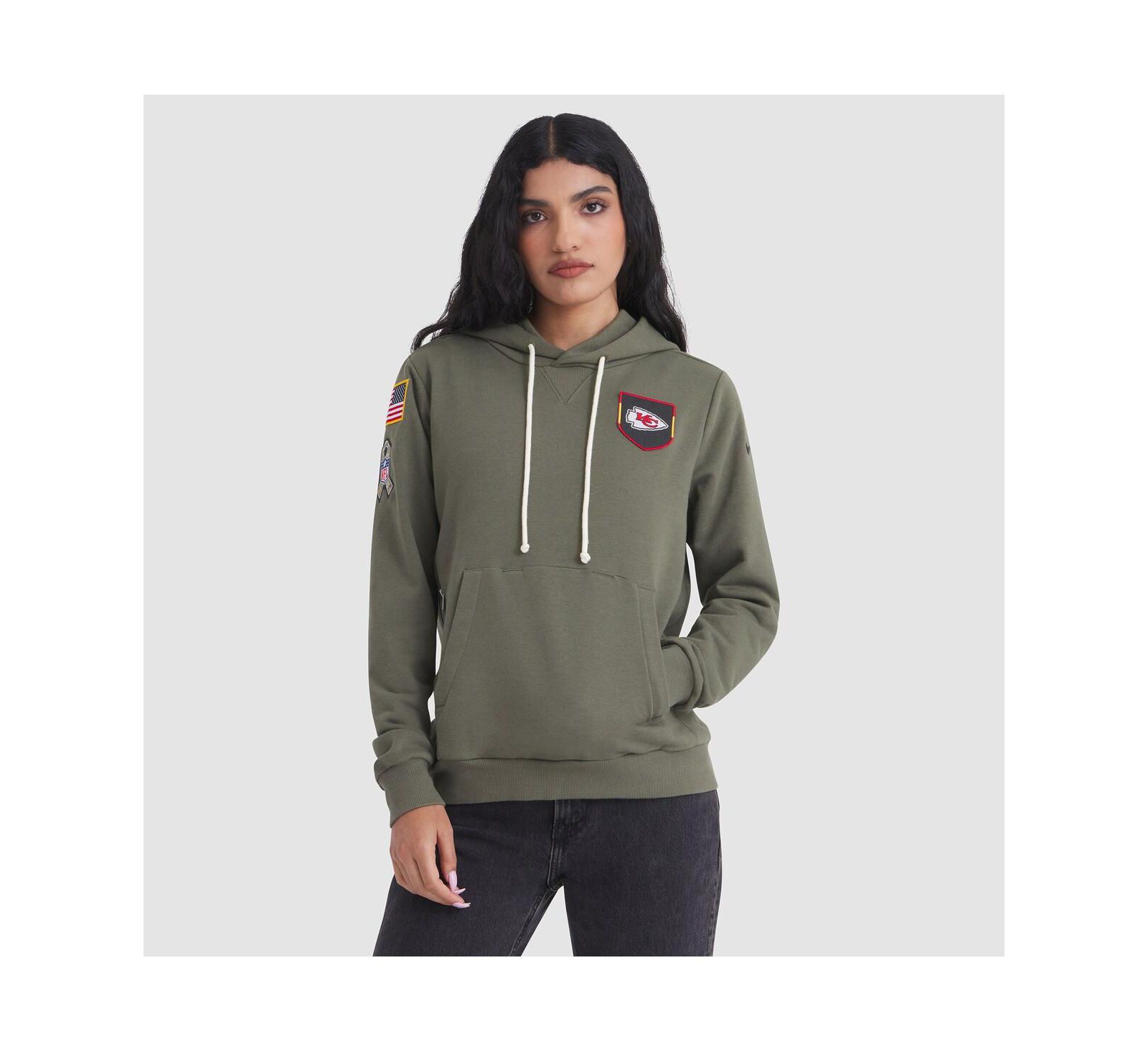Nike Women's Olive Kansas City Chiefs 2025 Salute to Service Sideline Standard Issue Dri-FIT Hoodie