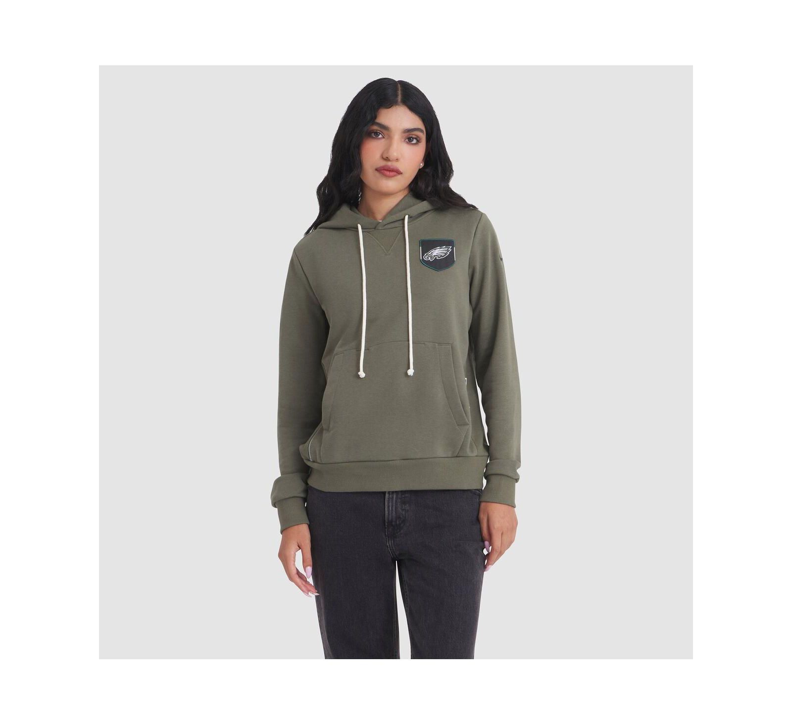Nike Женский худи Philadelphia Eagles 2025 Salute to Service Sideline Standard Issue Dri-FIT оливкового цвета