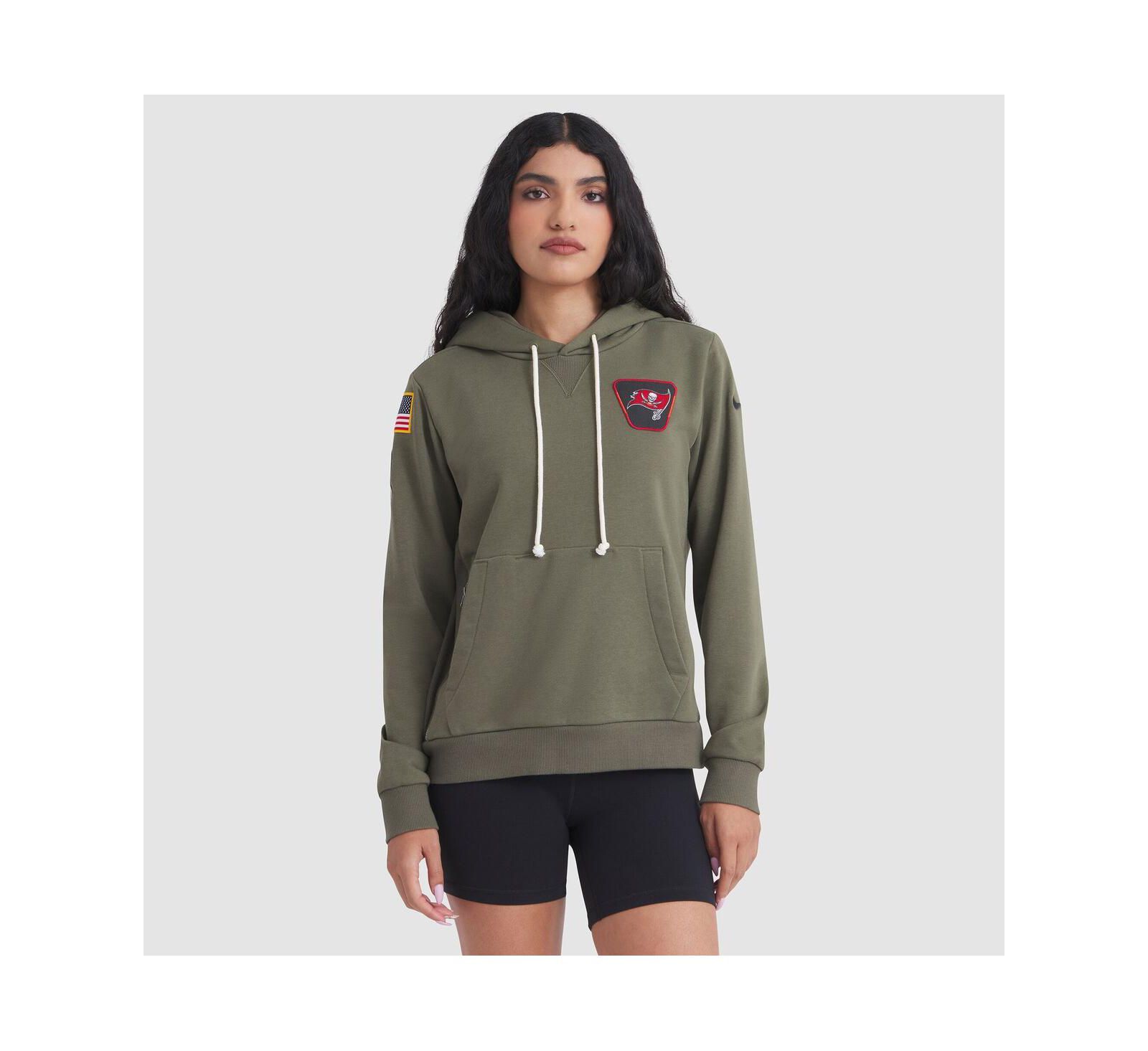 Худи Nike Women's Olive Tampa Bay Buccaneers 2025 Salute to Service Sideline Standard Issue Dri-FIT