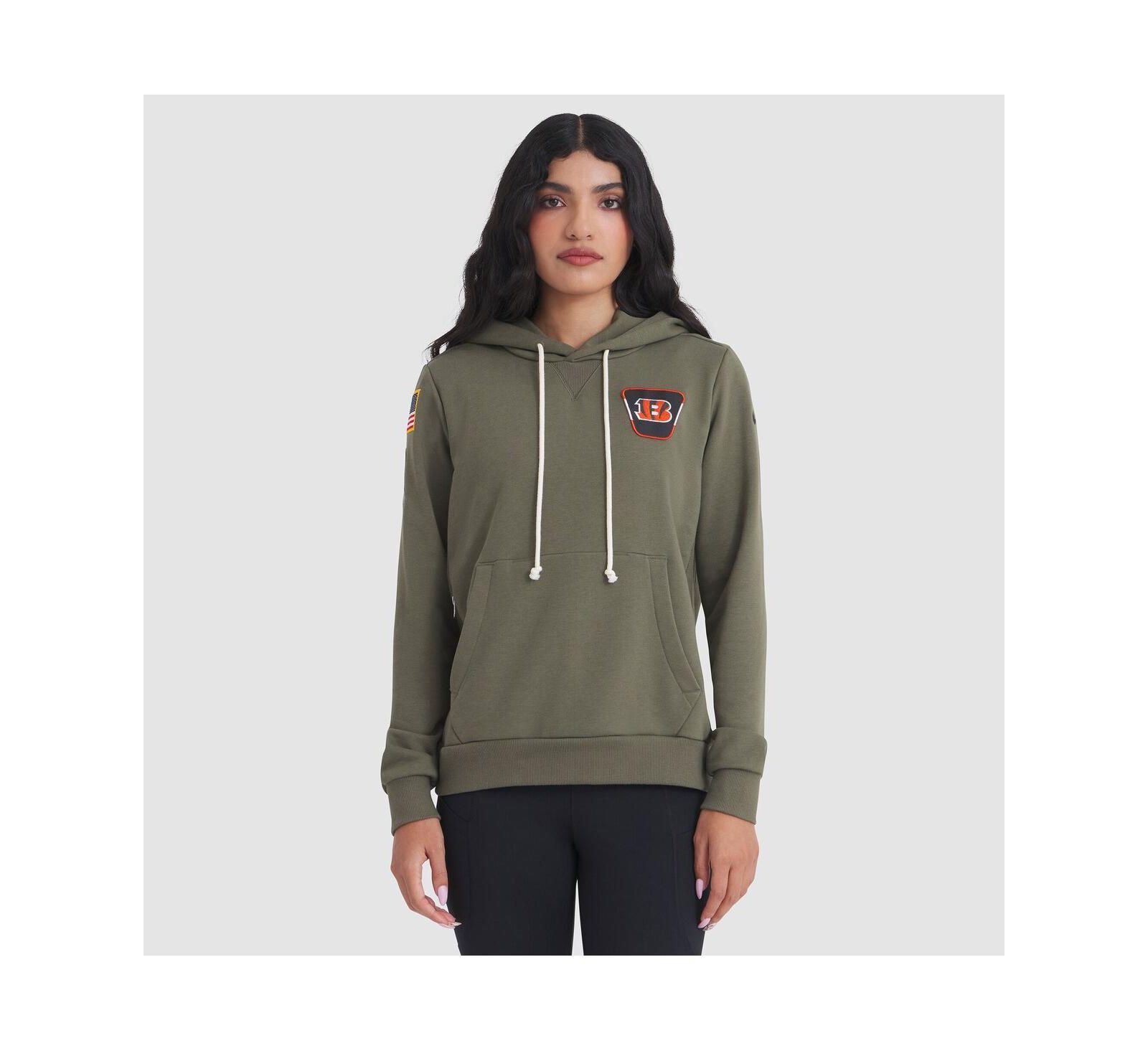 Nike женское худи Nike Olive Cincinnati Bengals 2025 Salute to Service Sideline Standard Issue Dri-FIT