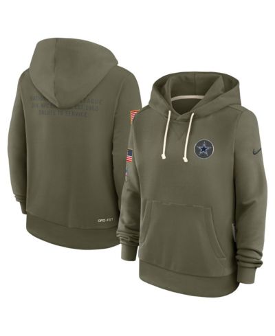 Nike Women's Olive Dallas Cowboys 2025 Salute to Service Sideline Standard Issue Dri-FIT Hoodie