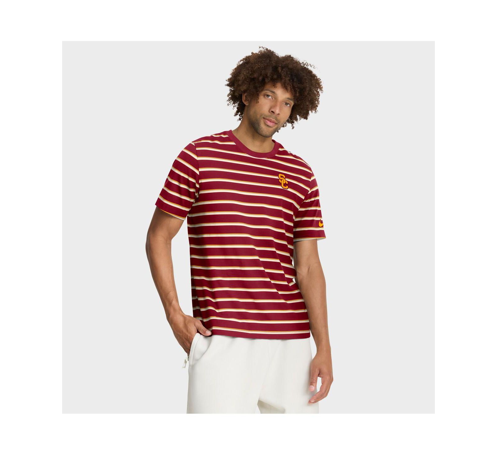 Nike Men's Cardinal USC Trojans Athletic Prep Legacy Summit Stripe T-Shirt